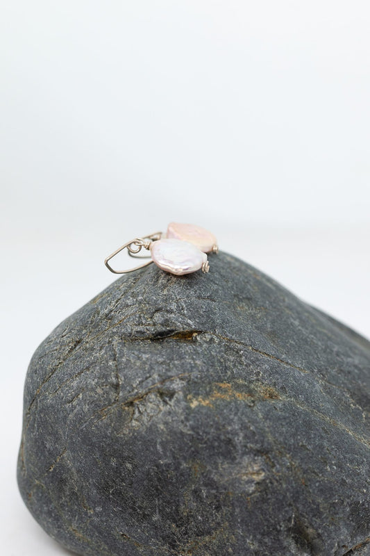 CLARE MASON – Silver & Pearl Drop Earrings