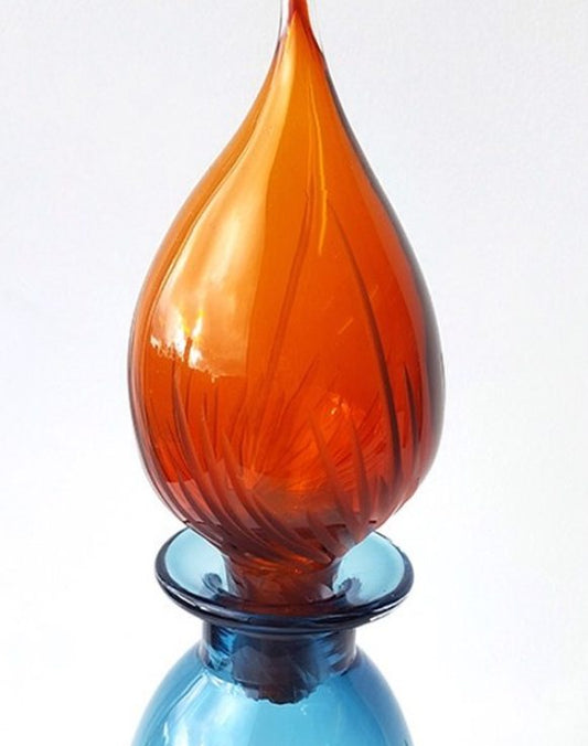 Vicky Higginson Glass Decanter - Black Green