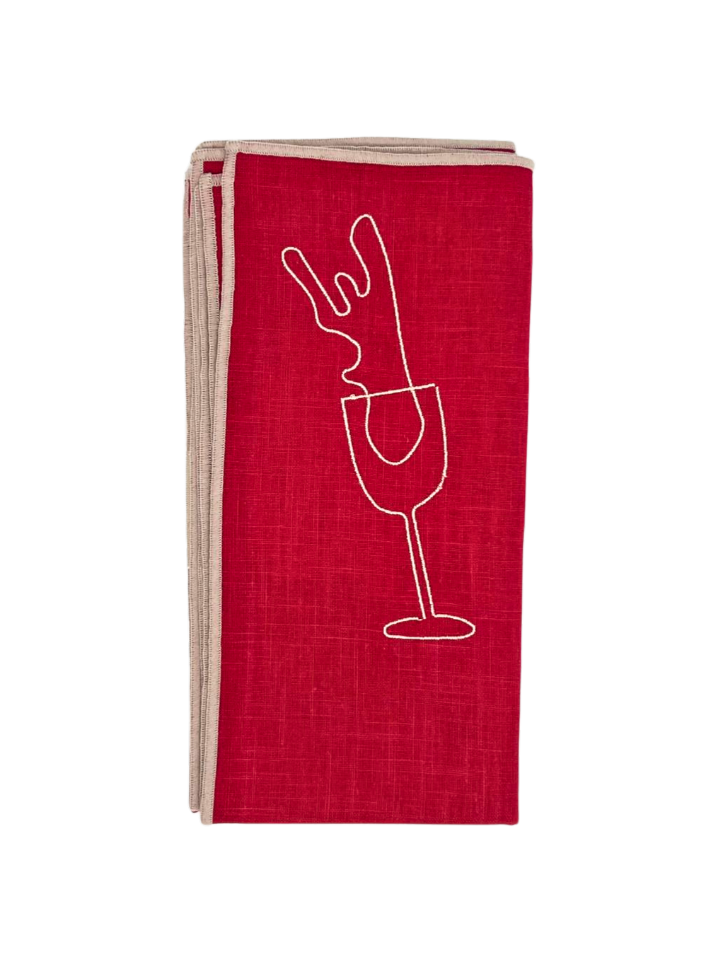 Maegen Embroidered Napkins - Wine