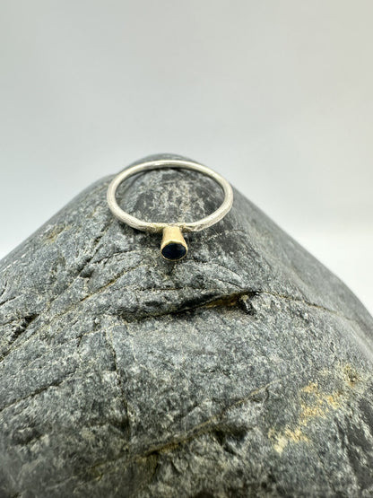 CLARE MASON - Blue Sapphire Ring Gold & Silver