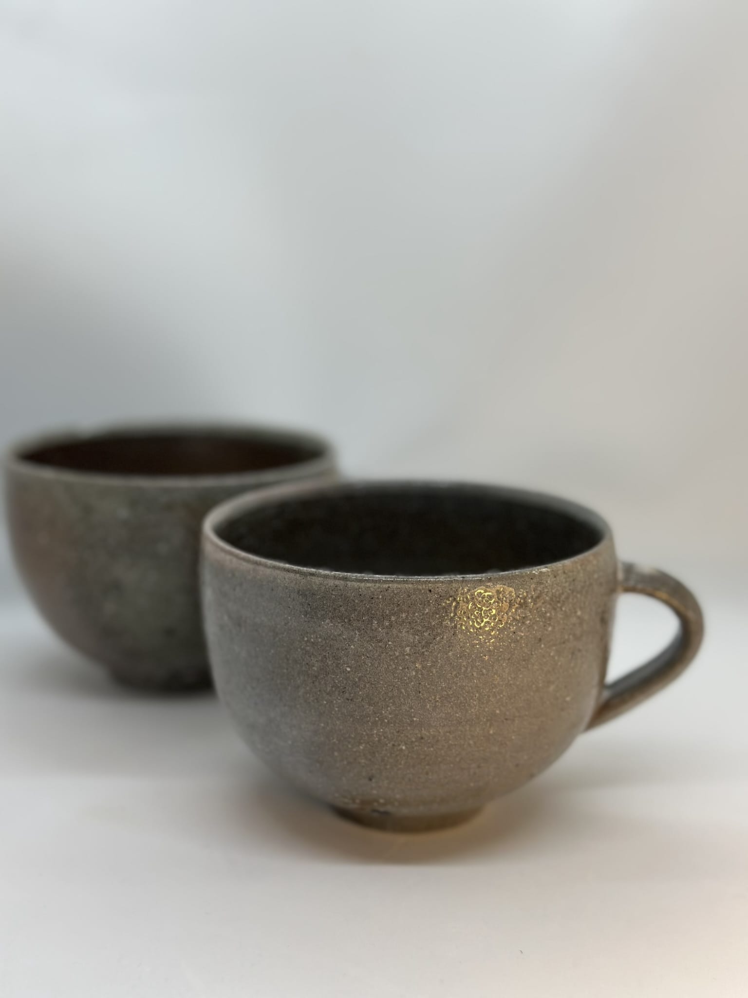 Jack Doherty Ceramics: Grey / Bronze Bowl Mug