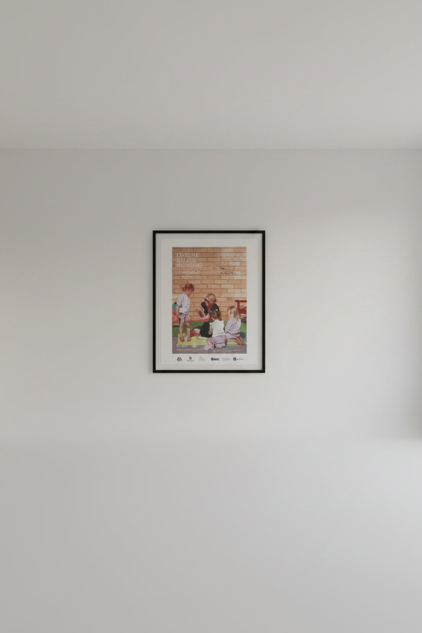 'Mothering' exhibition poster, signed by Caroline Walker