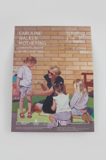 'Mothering' exhibition poster, signed by Caroline Walker
