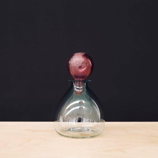 Vicky Higginson Glass Decanter - Clear & Red