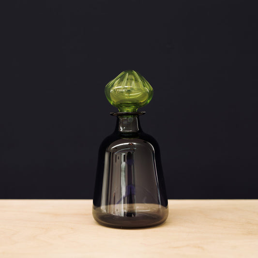 Vicky Higginson Glass Decanter - Black Green